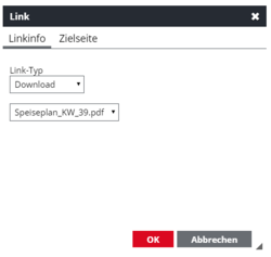 Link-Dialog-Fenster