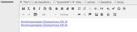 Editor Ansicht