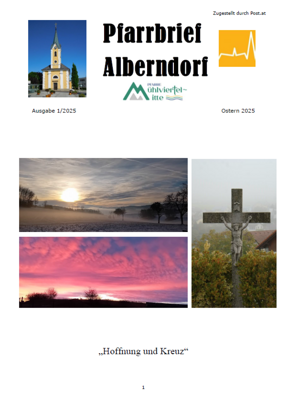Titelseite Ostern 2025 / Pfarrgemeinde Alberndorf
